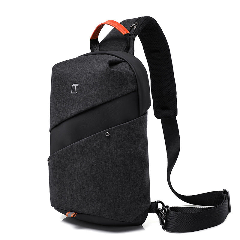 New Chest Bag Men's Korean Version Messenger Bag Men's Trend Usb Shoulder Bag Sling Bag