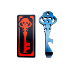 Chaves Knives Skeleton Key Tool Prybar Titanium BLUE Crosshatch
