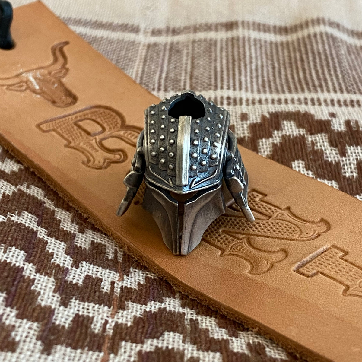 Ronin Samurai Helmet GGTO Exclusive "SILVER" Lanyard Bead