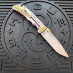 Spartan Blades Harsey Folder - Zeus 2023 Theme, Stonewash Magnacut Blade, Bronze ANO Hardware Knife