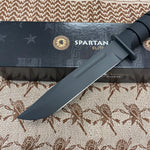 Spartan KA-Bar 7" CPM MagnaCut Black Fixed Blade Knife with Kydex Black Sheath SB54BKBKKYBK