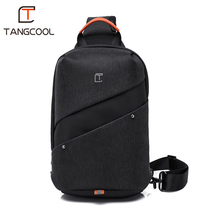 New Chest Bag Men's Korean Version Messenger Bag Men's Trend Usb Shoulder Bag Sling Bag