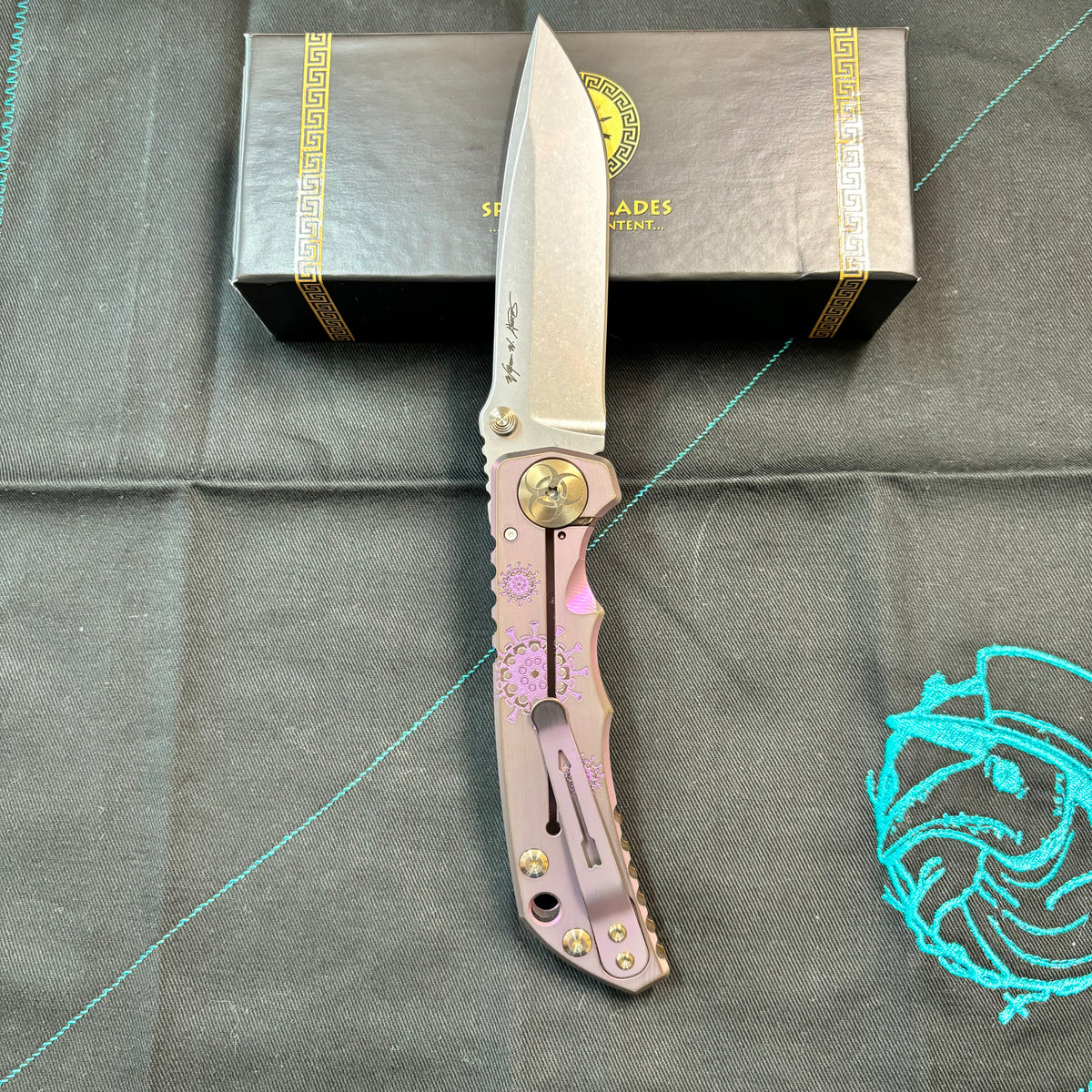 Spartan Blades Harsey Folder - Plague Doctor PINK Magnacut Special Edition Knife