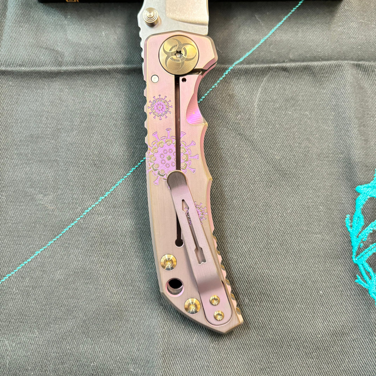 Spartan Blades Harsey Folder - Plague Doctor PINK Magnacut Special Edition Knife