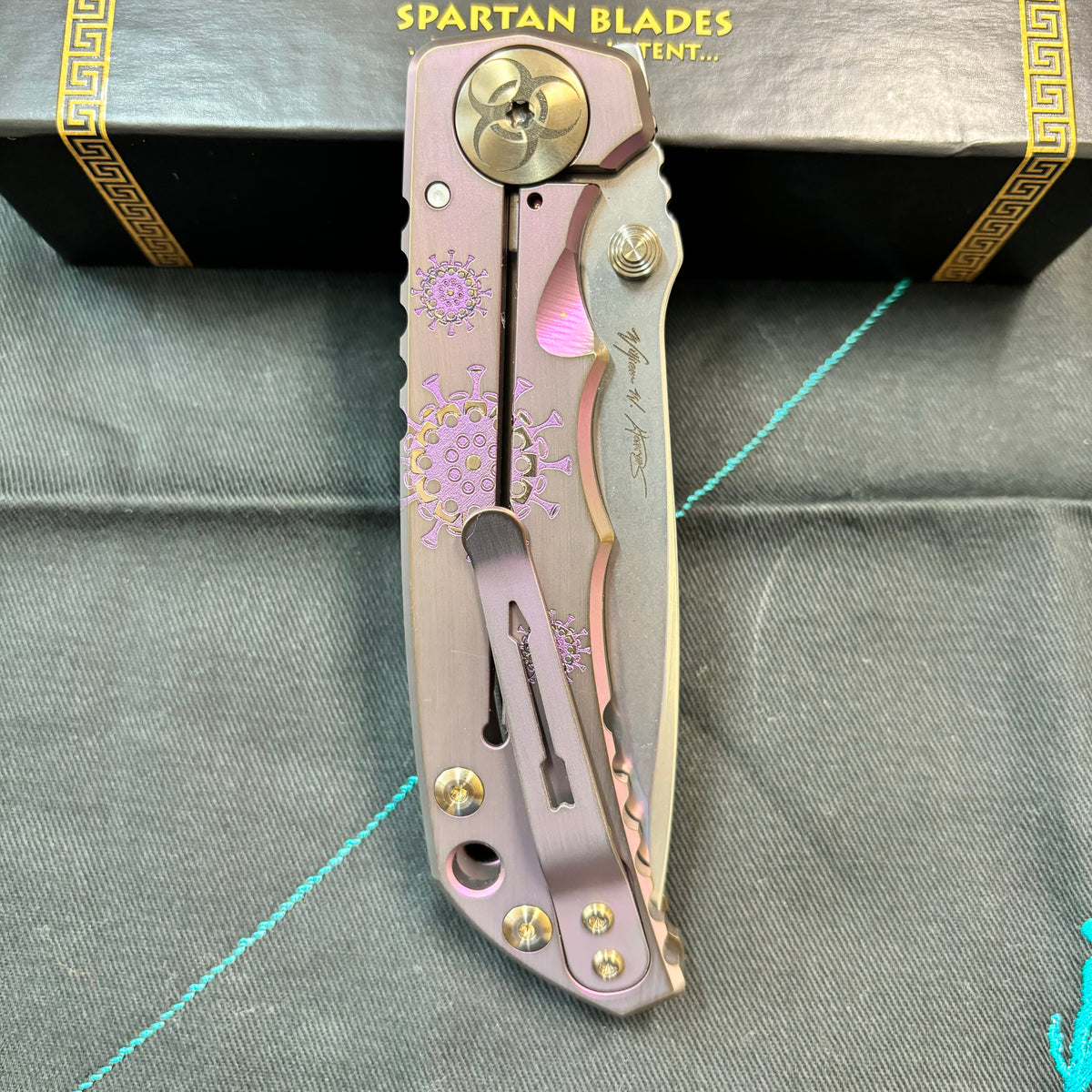 Spartan Blades Harsey Folder - Plague Doctor PINK Magnacut Special Edition Knife