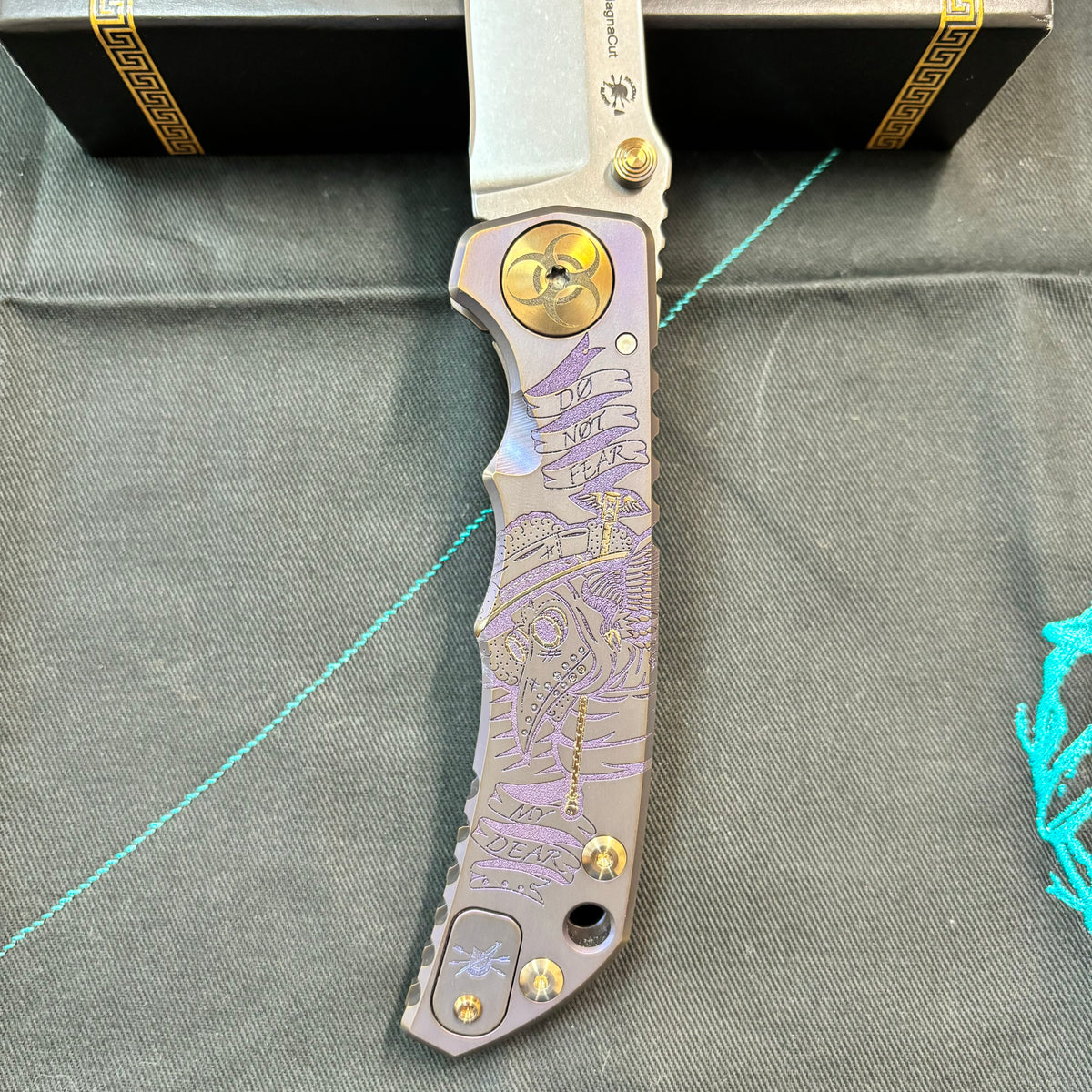 Spartan Blades Harsey Folder - Plague Doctor PURPLE Special Edition Knife