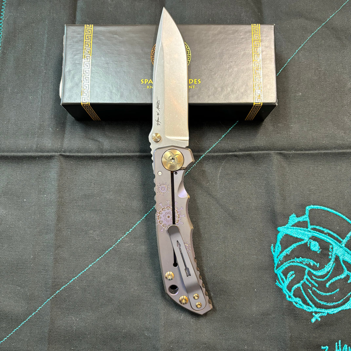 Spartan Blades Harsey Folder - Plague Doctor PURPLE Special Edition Knife