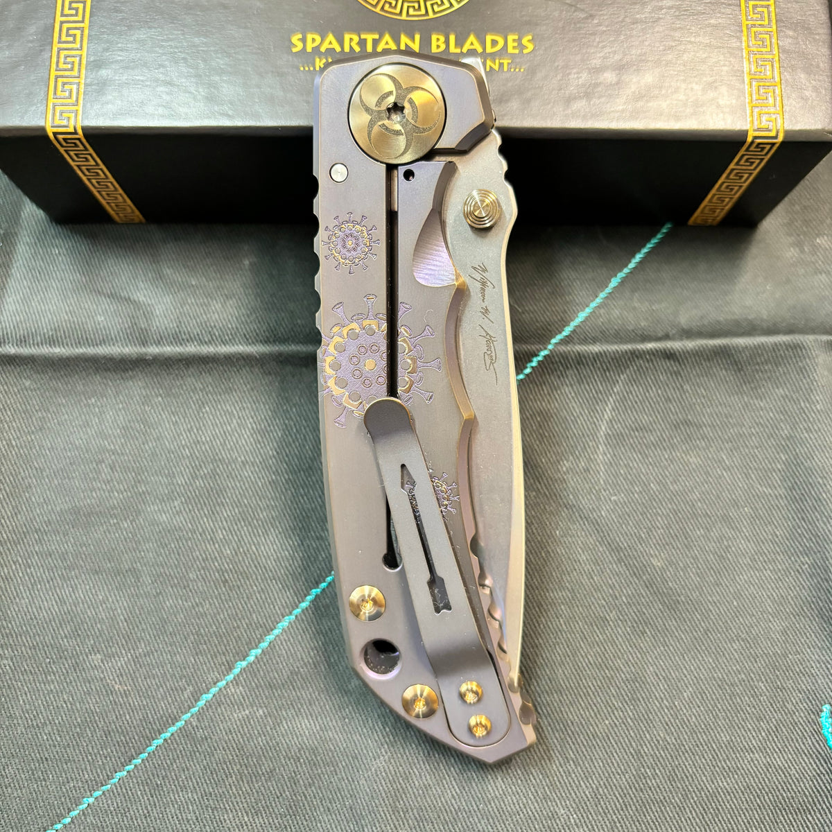 Spartan Blades Harsey Folder - Plague Doctor PURPLE Special Edition Knife