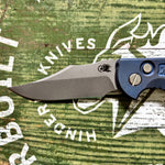 Hinderer XM-18 3.5" S45VN Bowie Automatic Battle Blue Titanium Knife PERSONAL COLLECTION