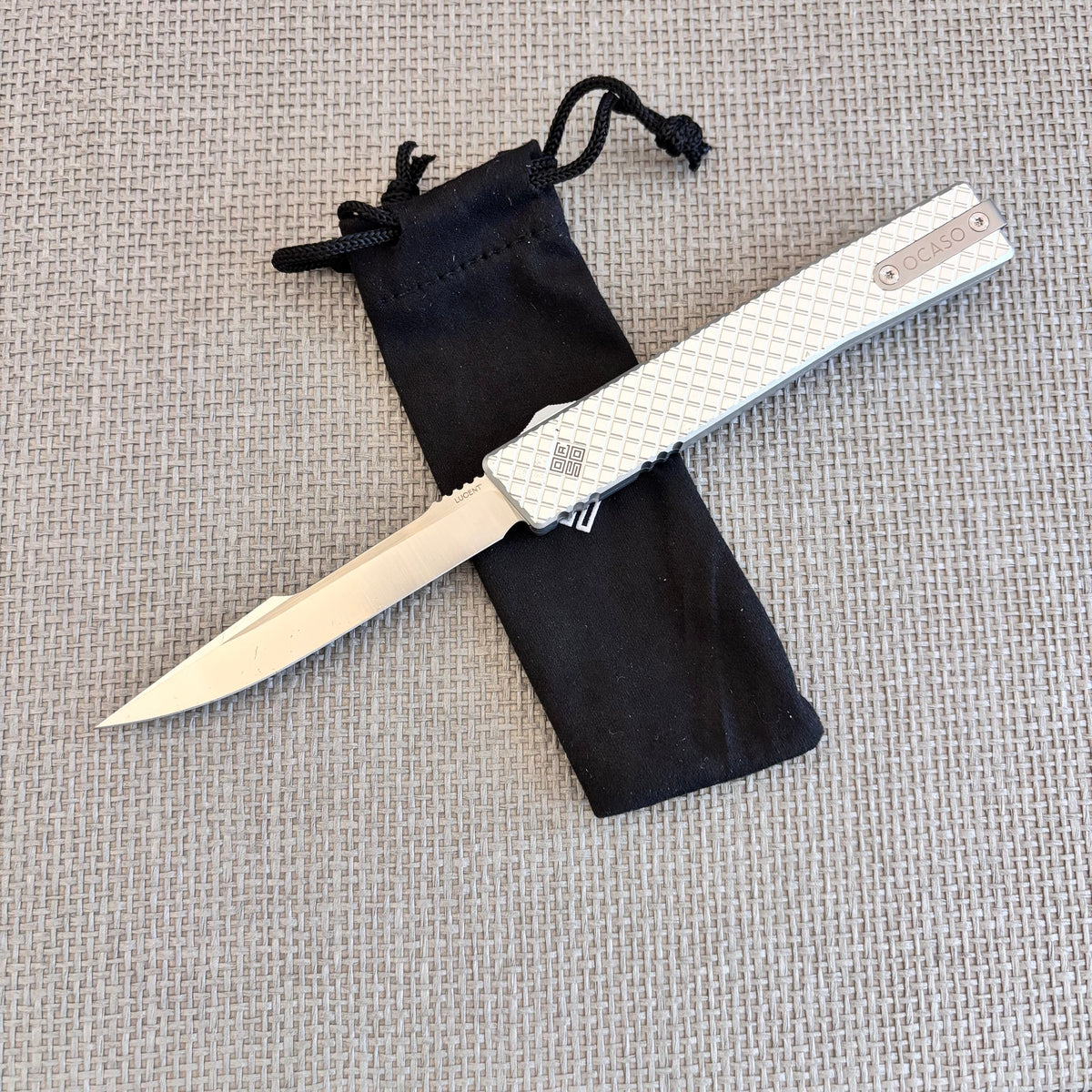 Ocaso 18LLS Lucent Large Satin OTF 3.5" M390 Harpoon Blade Knife
