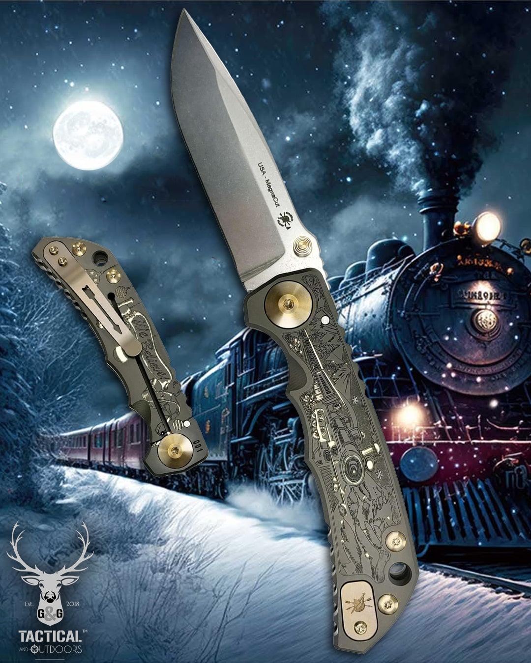 Spartan Blades Harsey Folder - Christmas Theme - 2024 Special Edition G&G Tactical and Outdoors EXCLUSIVE #18 of 31