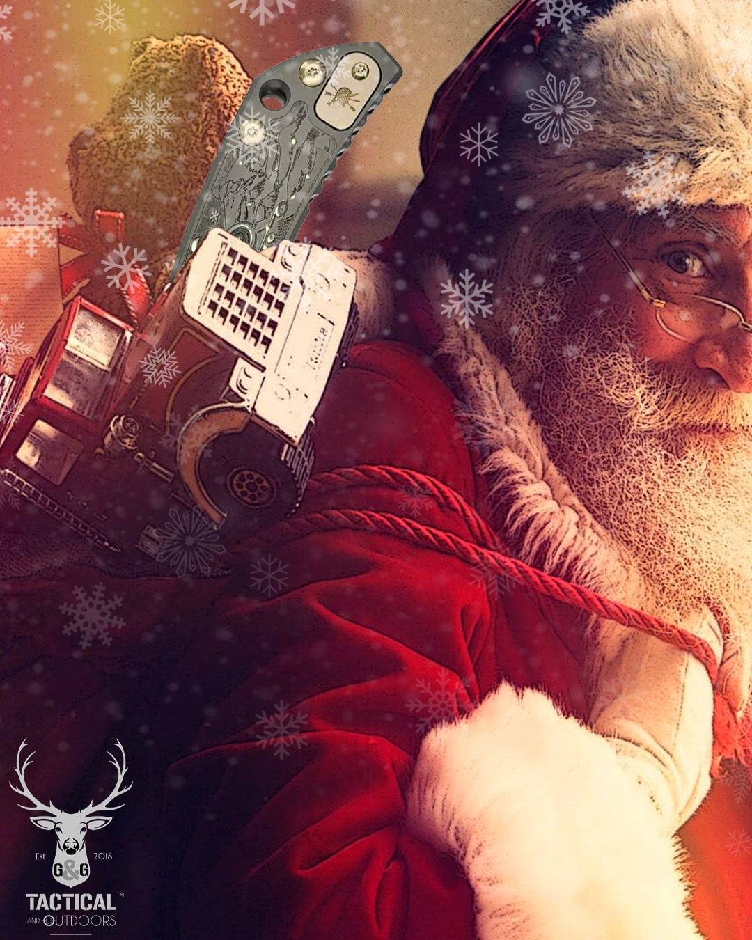 Spartan Blades Harsey Folder - Christmas Theme - 2024 Special Edition G&G Tactical and Outdoors EXCLUSIVE #18 of 31