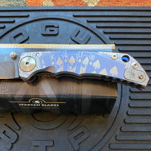 Load image into Gallery viewer, Spartan Blades SF5 ROYAL FLUSH Damascus SHF Royal Flush Harsey Folding Knife 3.95&quot; Damascus Blade, Titanium Handles
