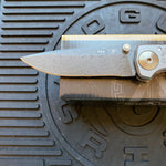 Spartan Blades SF5 KOI FISH Damascus SHF Koi Fish Harsey Folding Knife 3.95" Damascus Blade, Titanium Handles