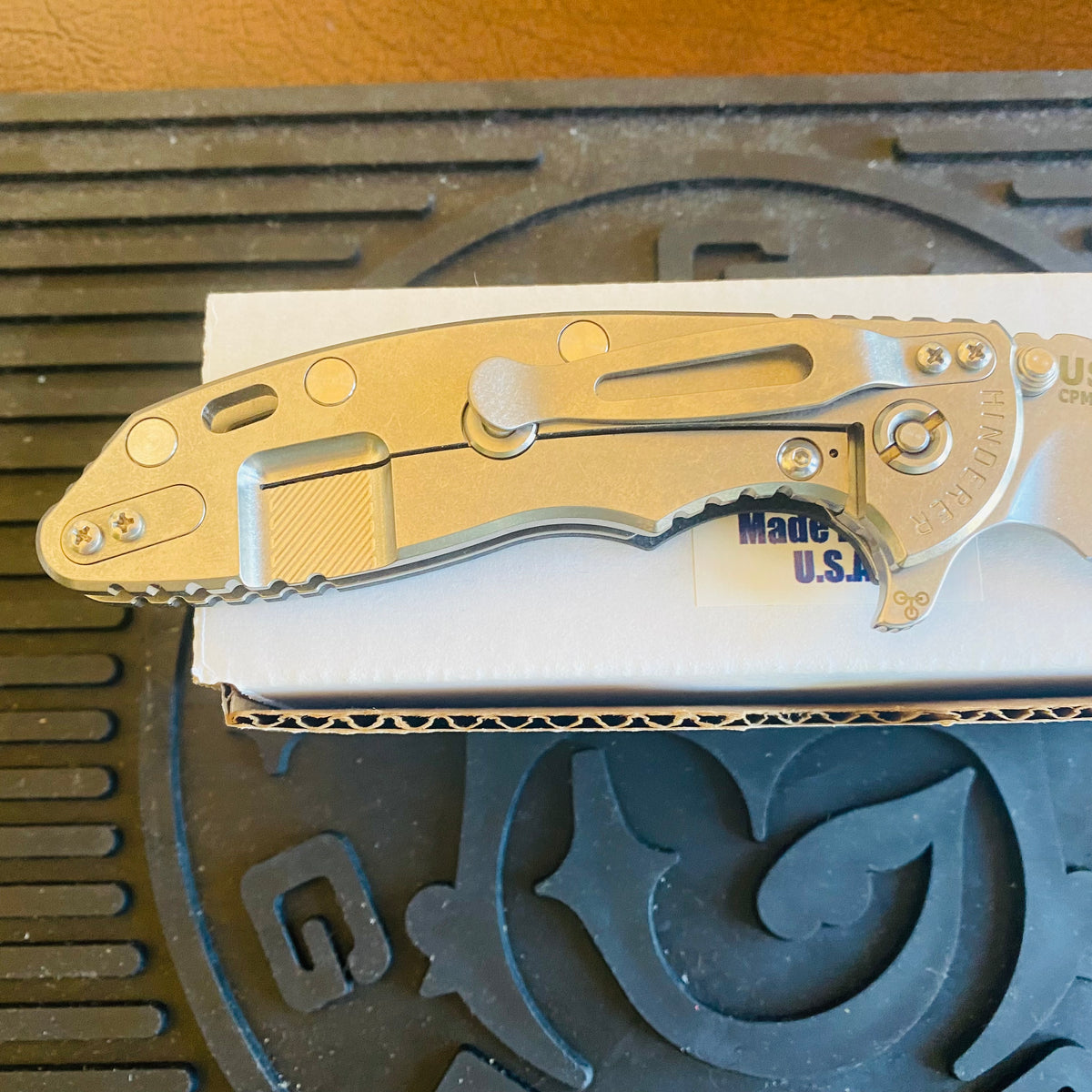 Rick Hinderer XM-18 3.5″ Spearpoint Tri-Way Stonewash Black G10 Folding Knife