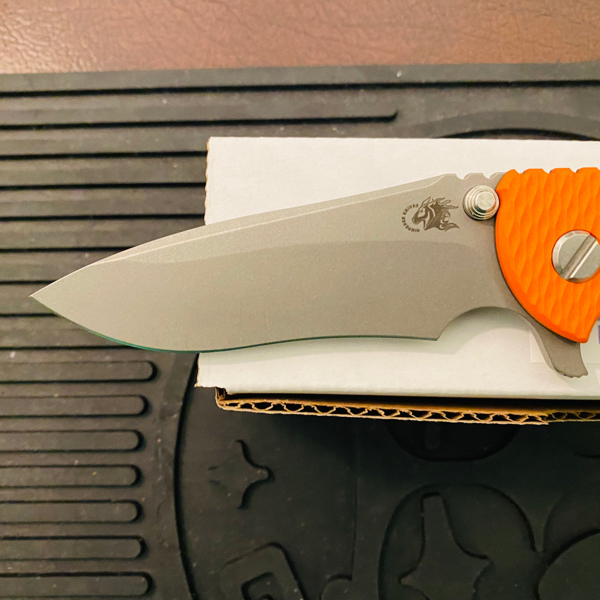 Rick Hinderer XM-18 3.5″ Recurve Tri-Way Battle Bronze Orange G10 Folding Knife
