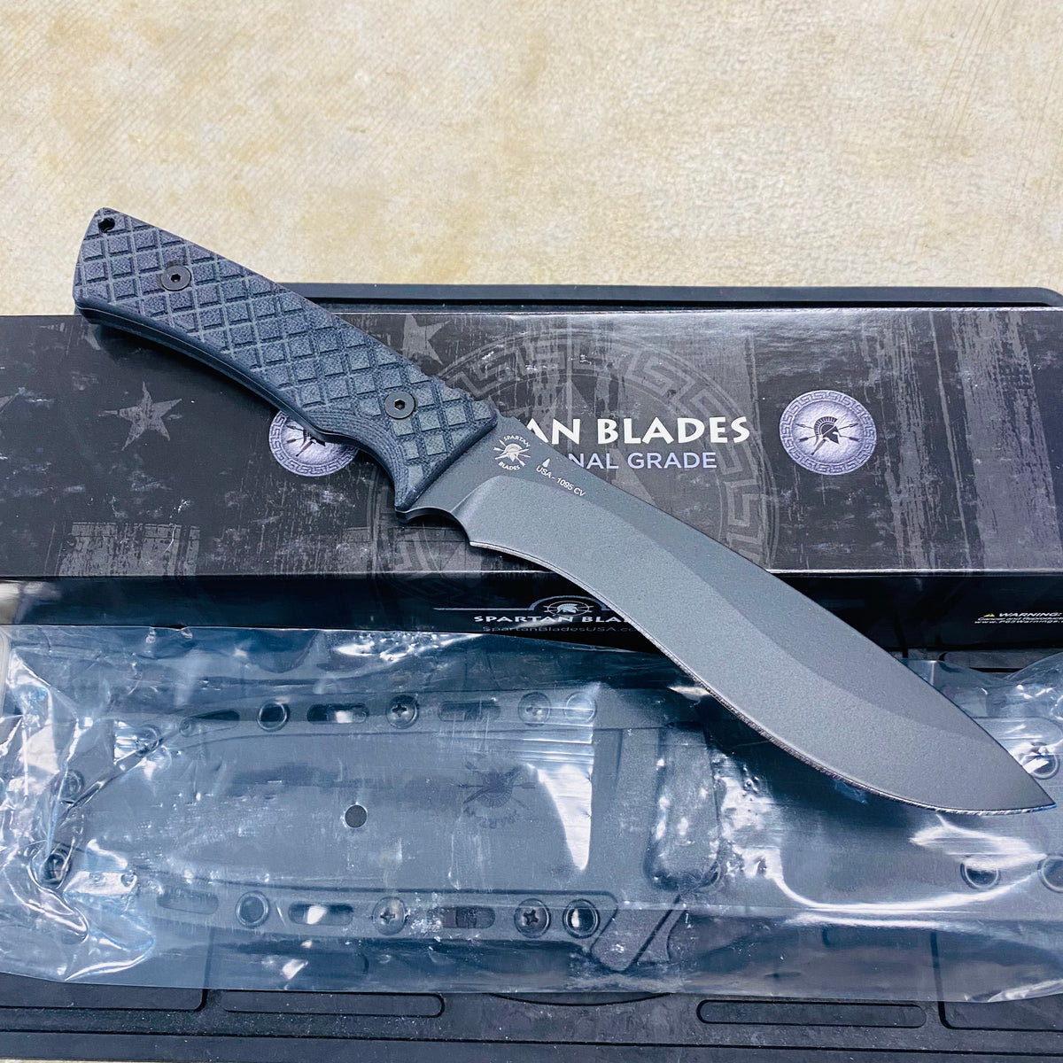 Spartan Blades Machai Black 6.625" Blade Black Micarta Handles Pro-Grade Knife SBSL002BKBK