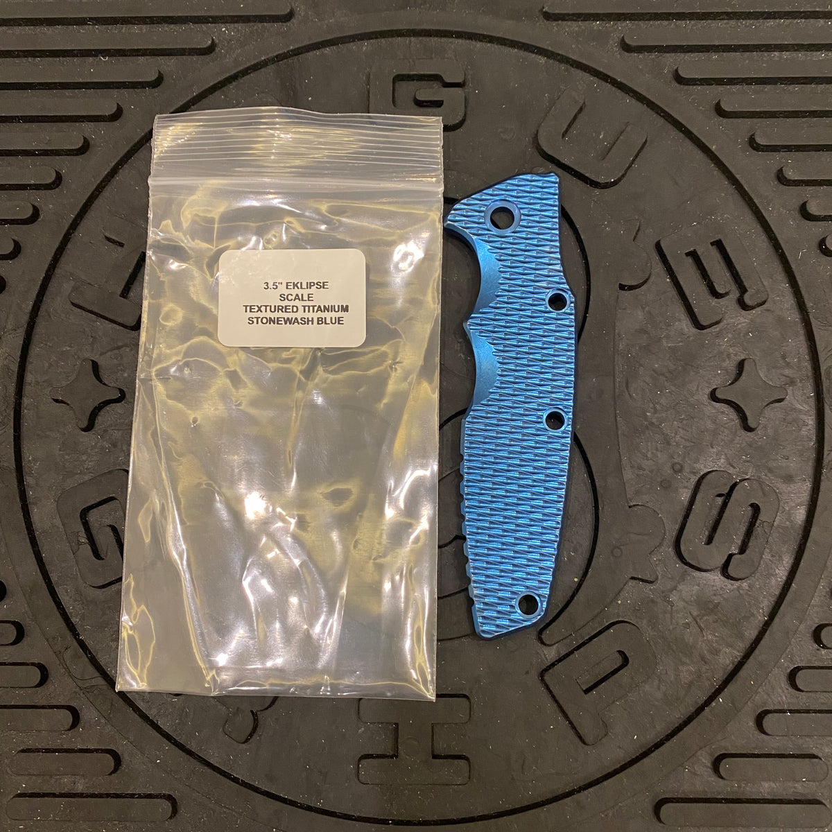 Rick Hinderer Eklipse Scale 3.5" Titanium Textured Stonewash Blue