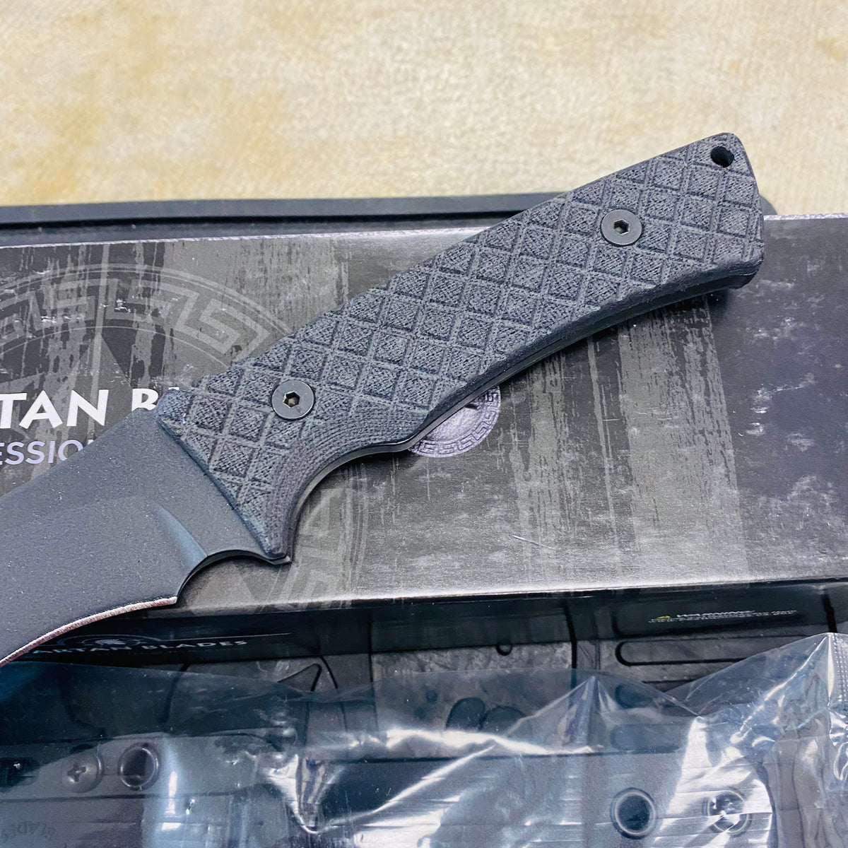 Spartan Blades Machai Black 6.625" Blade Black Micarta Handles Pro-Grade Knife SBSL002BKBK