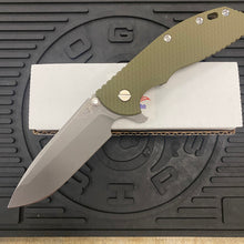 Load image into Gallery viewer, Rick Hinderer XM-24 4.0&quot; S45VN Spanto, Tri-Way, Battle Bronze, OD Green G10 Knife
