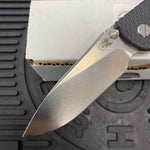 Rick Hinderer XM-18 3.5" Slicer S45VN, Non-Flipper, Tri-Way, Stonewash, Black G10 Knife