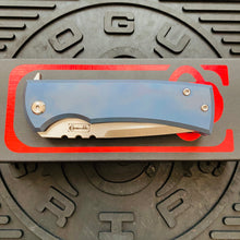 Load image into Gallery viewer, Chaves Ultramar 229 Kickstop DROP POINT Titanium 3.63&quot; Belt Satin Knife COTTON CANDY THEME
