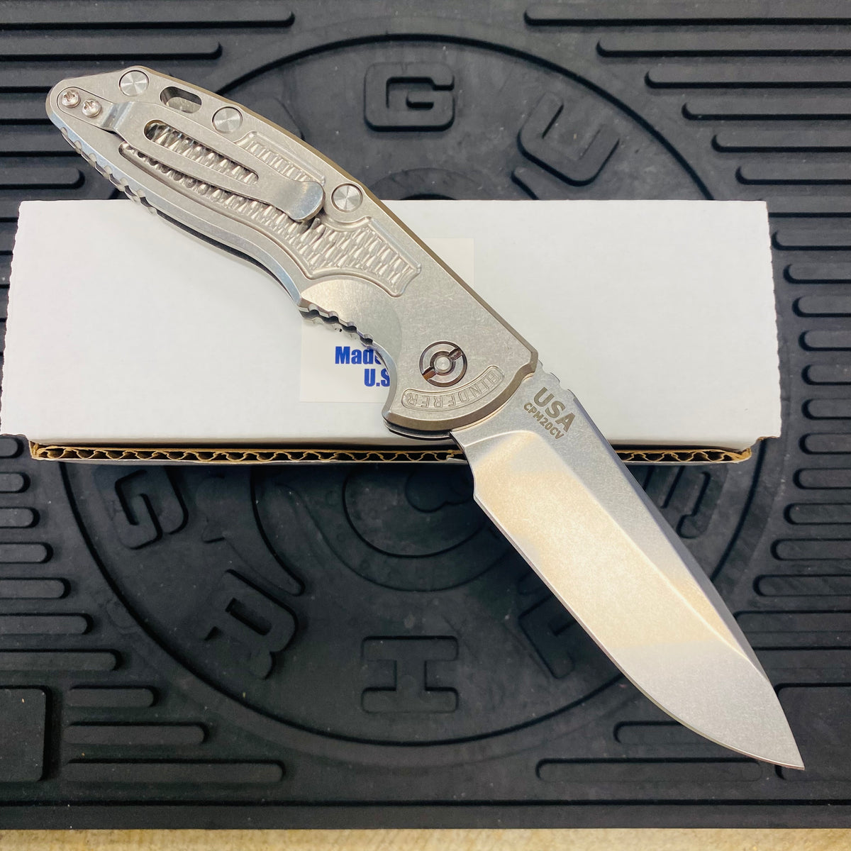 Rick Hinderer XM-18 3.5" Automatic Spearpoint, Stonewash Handles, Folding Knife