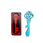 Chaves Knives Skeleton Key Tool Prybar Titanium GREEN Crosshatch