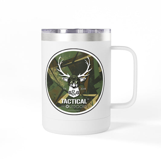 G&G Tactical Outdoors Mug 15oz Insulated Coffee Tumbler Green Camoflauge