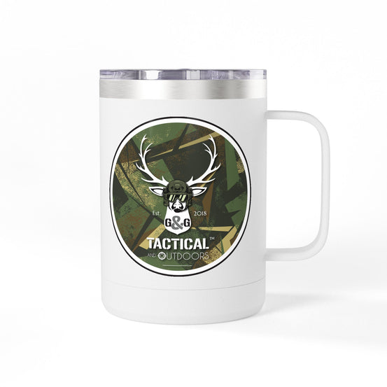 G&G Tactical Outdoors Mug 15oz Insulated Coffee Tumbler Green Camoflauge
