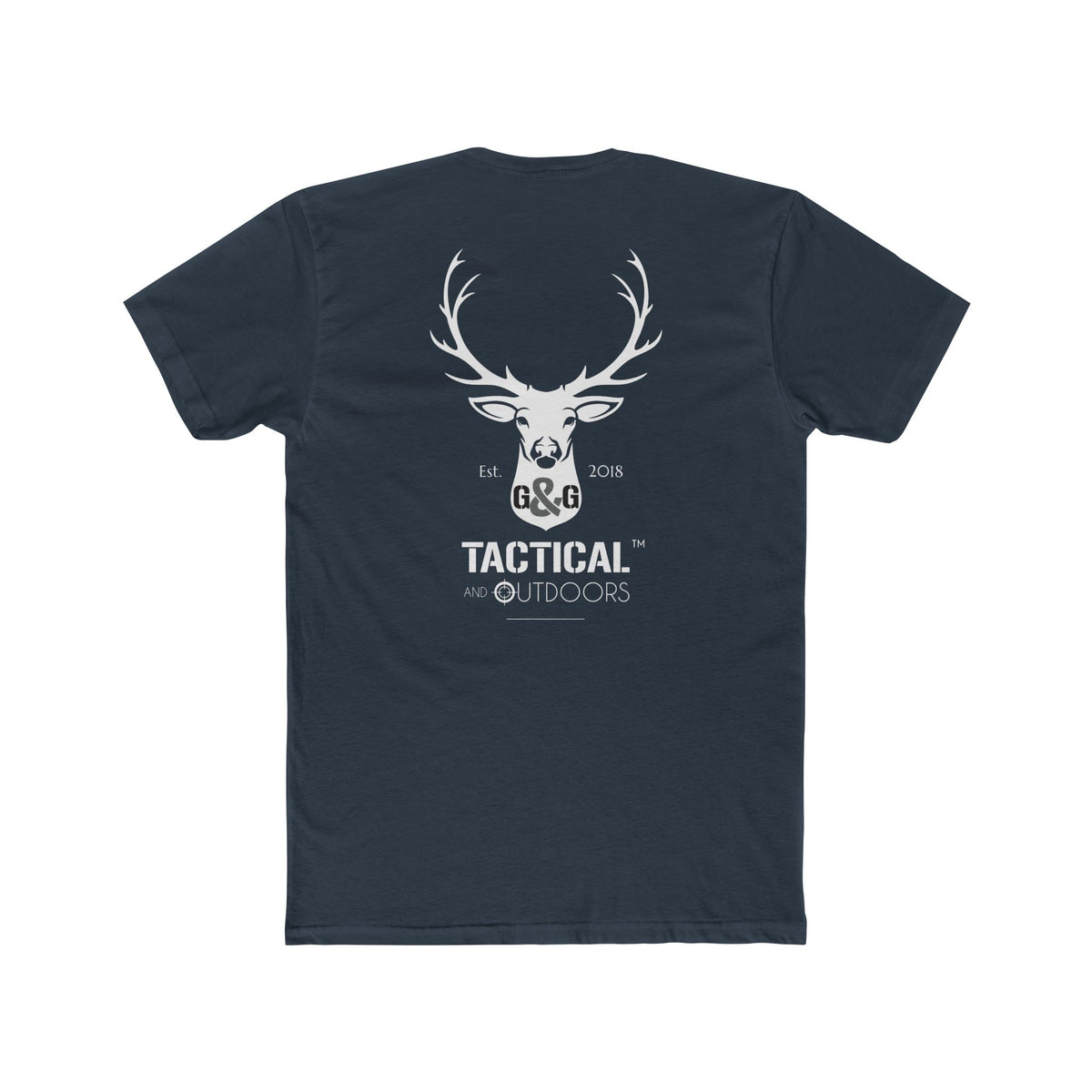 G&G Tactical Outdoors Deer Logo T‑Shirt — White Deer Hunting & Outdoor Crew Tee