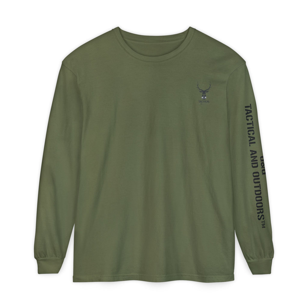 G&G Tactical Outdoors Official Long Sleeve Tee — Dark Logo Sleeve Graphic