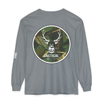 G&G Tactical Outdoors Long Sleeve Tee — Green Camoflauge White Sleeve Graphic