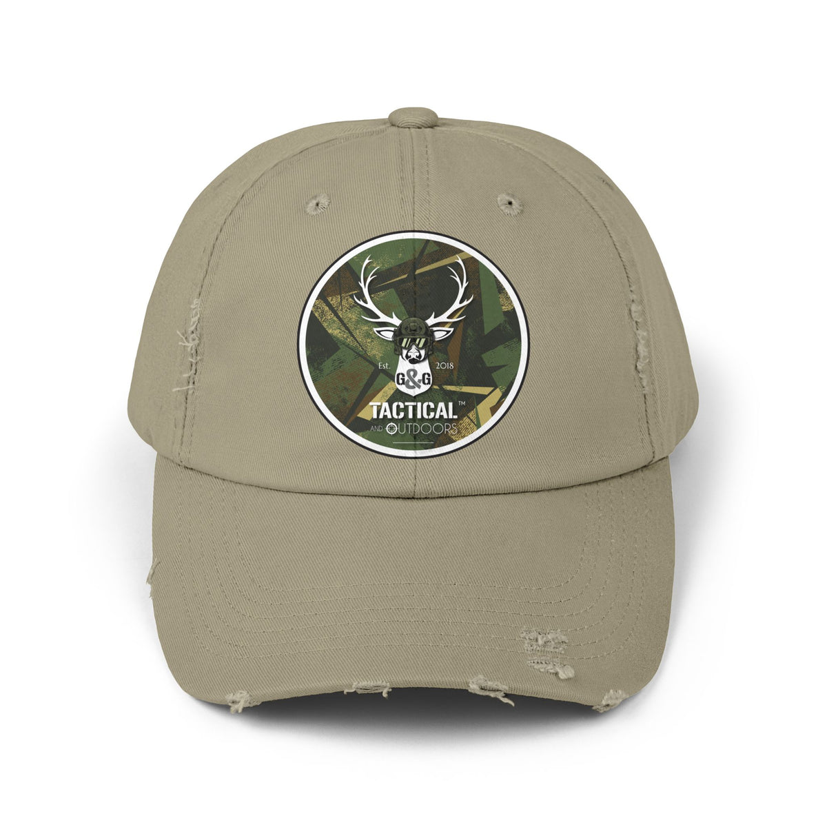 G&G Tactical and Outdoors Green Camoflauge Distressed Cap