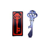 Chaves Knives Skeleton Key Tool Prybar Titanium PURPLE Crosshatch