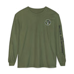 G&G Tactical Outdoors Long Sleeve Tee — Green Camoflauge Black Sleeve Graphic