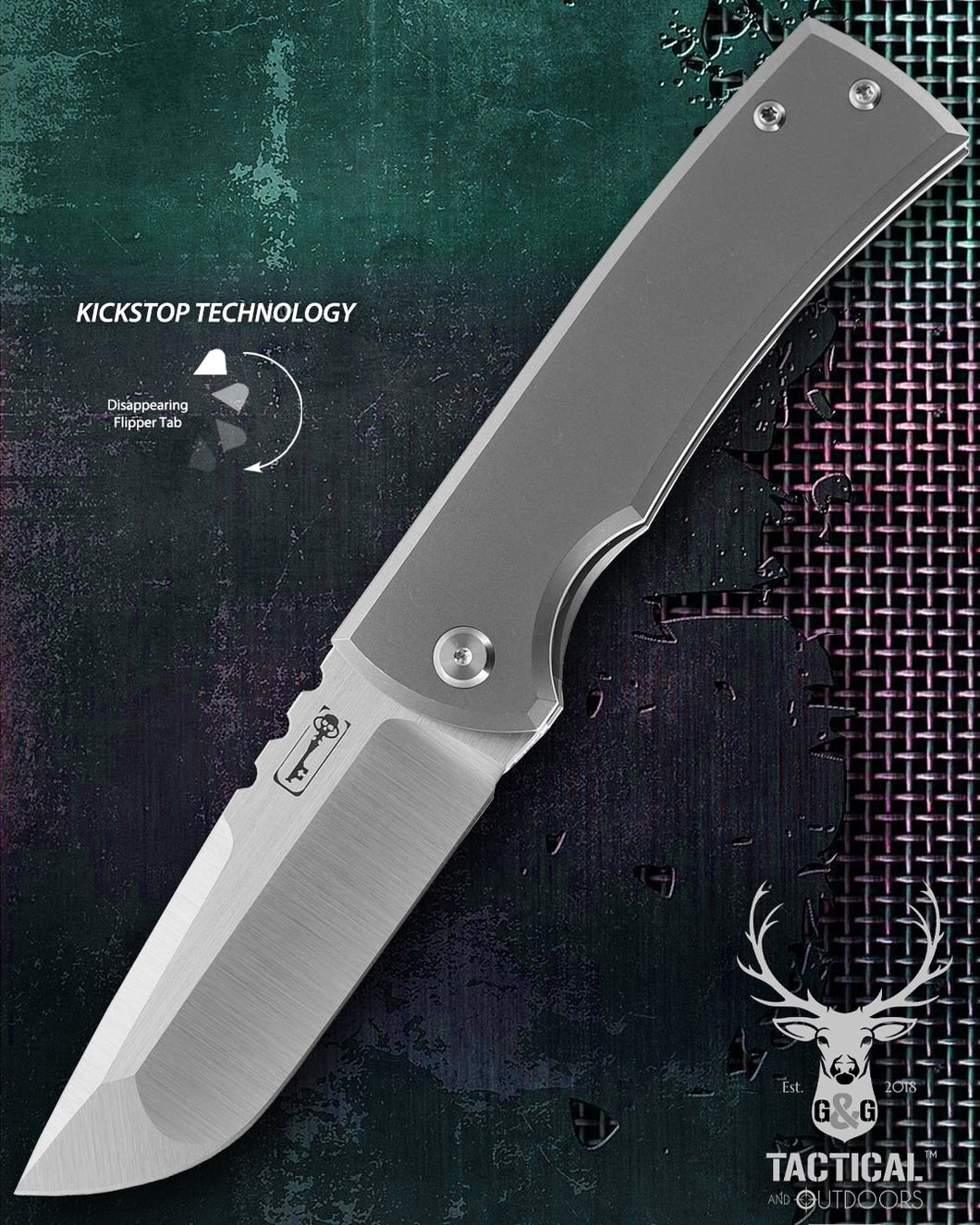 Chaves Ultramar 229 Kickstop DROP POINT Titanium 3.63
