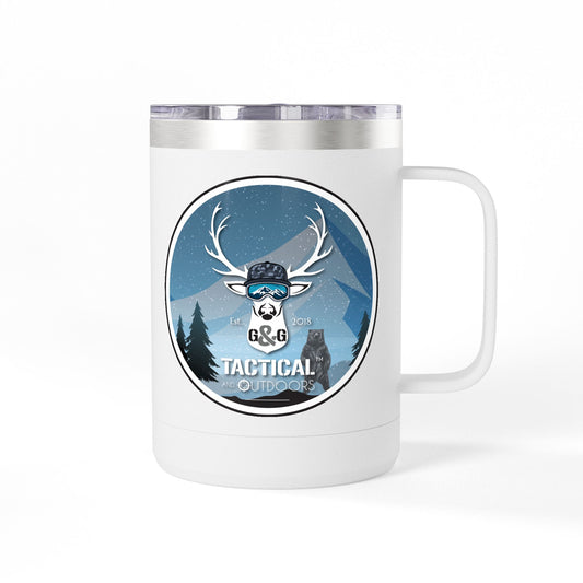 G&G Tactical Outdoors Mug 15oz Insulated Coffee Tumbler Winter Camoflauge