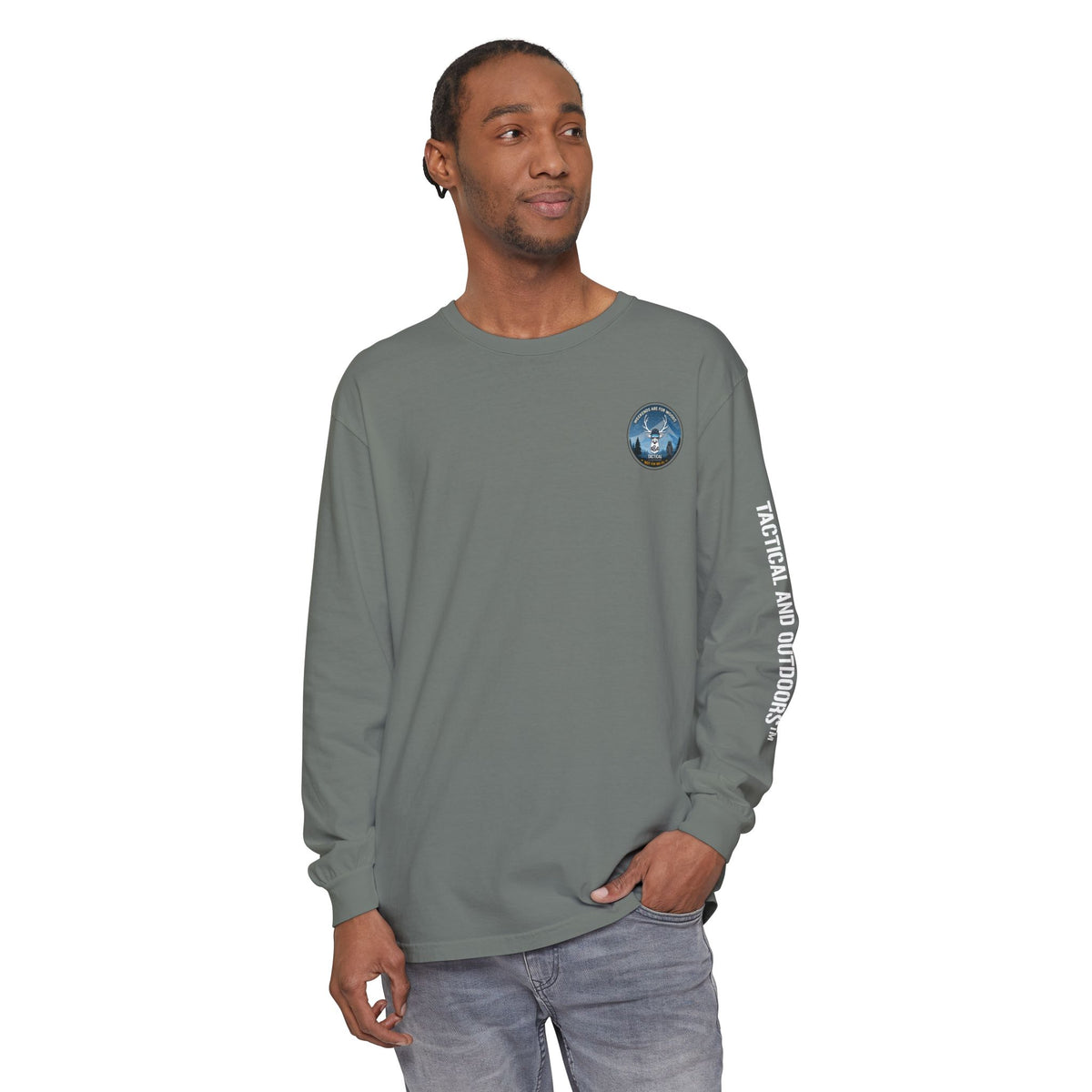 G&G Tactical Outdoors Long Sleeve Tee — Winter Camoflauge "Weekends Are for Woods Not Wifi"