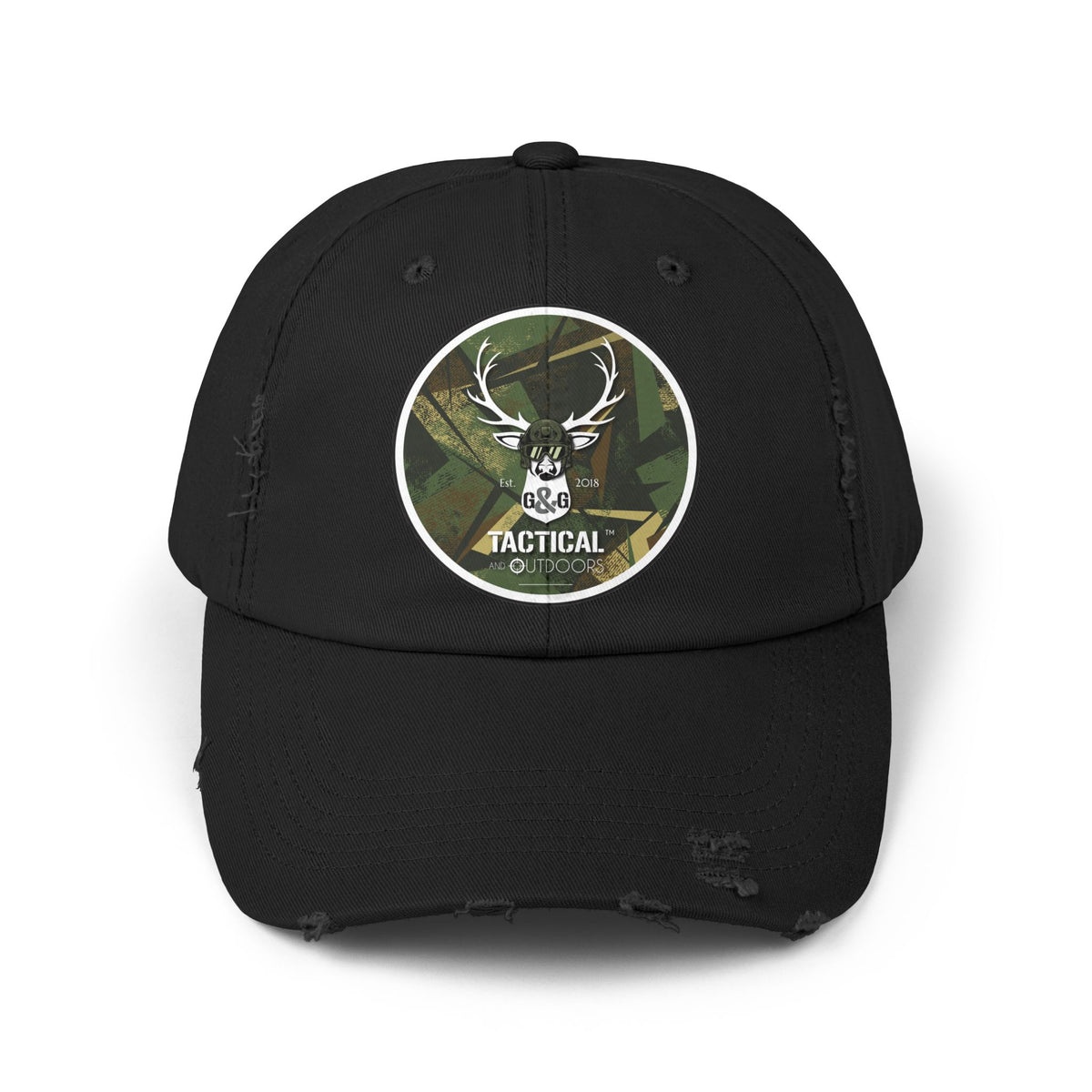 G&G Tactical and Outdoors Green Camoflauge Distressed Cap