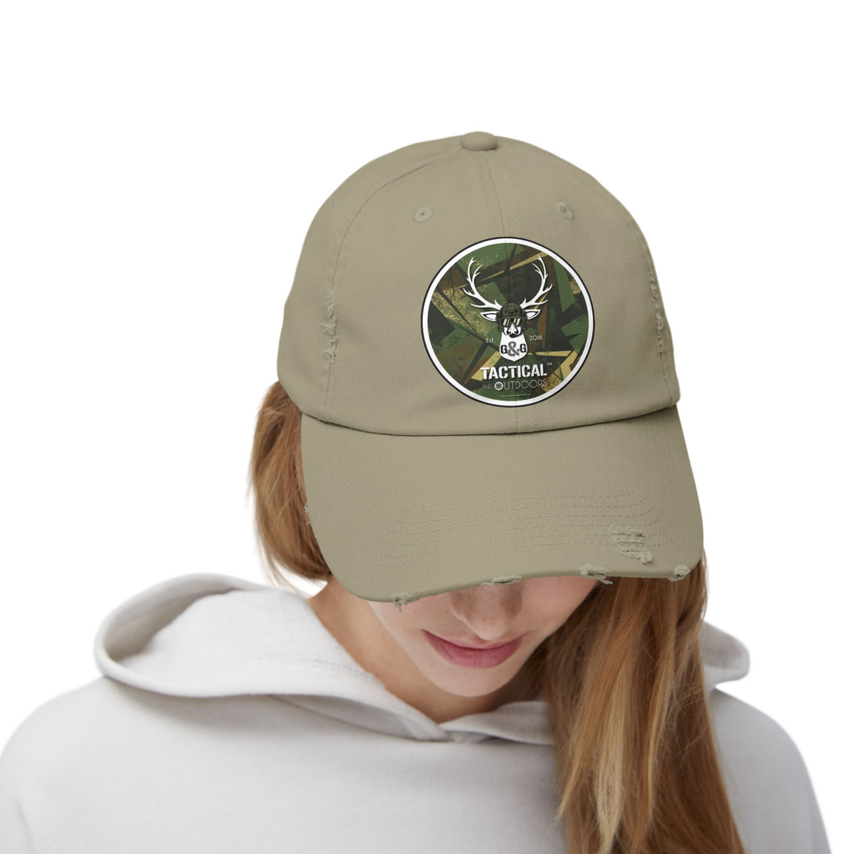 G&G Tactical and Outdoors Green Camoflauge Distressed Cap