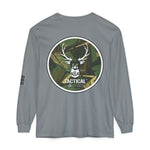 G&G Tactical Outdoors Long Sleeve Tee — Green Camoflauge Black Sleeve Graphic