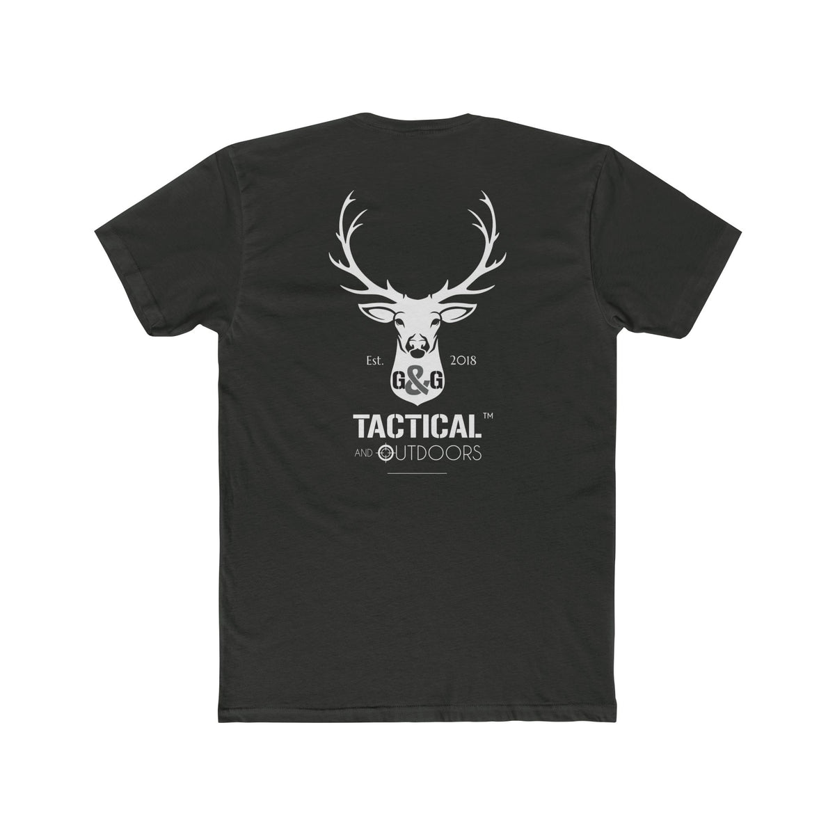 G&G Tactical Outdoors Deer Logo T‑Shirt — White Deer Hunting & Outdoor Crew Tee