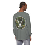 G&G Tactical Outdoors Long Sleeve Tee — Green Camoflauge White Sleeve Graphic