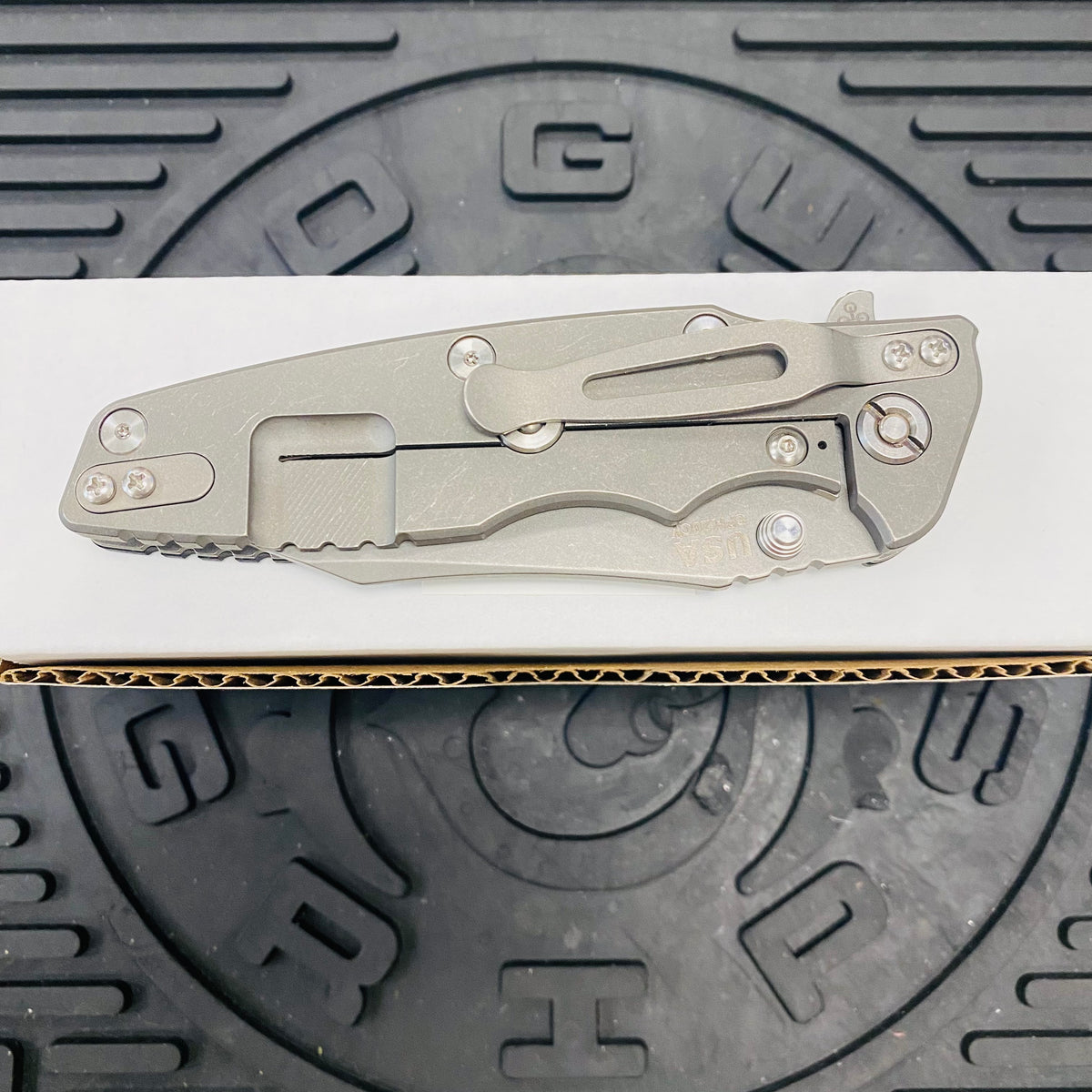 Rick Hinderer Eklipse Wharncliffe 3.5" CPM-20CV Tri-Way Working Finish, Black G10 Folding Knife