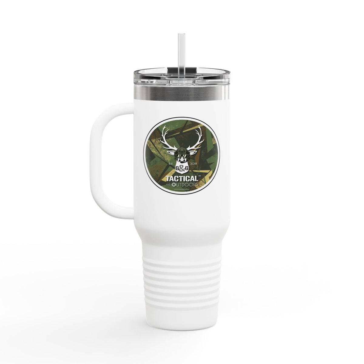 G&G Tactical and Outdoors 40oz Insulated Travel Mug Green Camoflauge