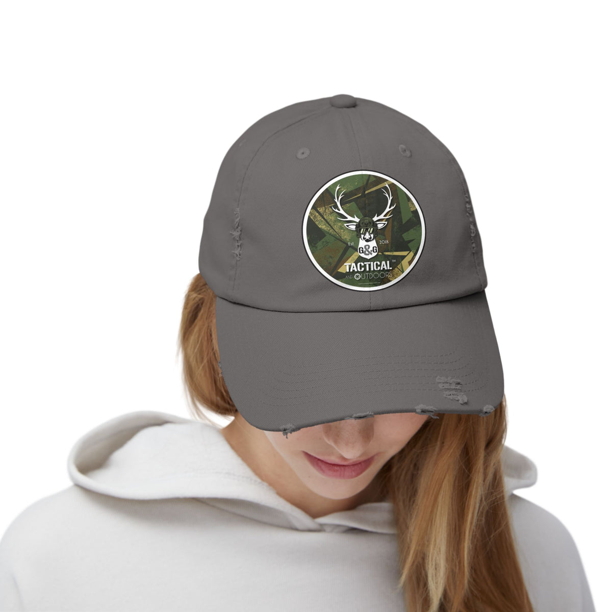 G&G Tactical and Outdoors Green Camoflauge Distressed Cap