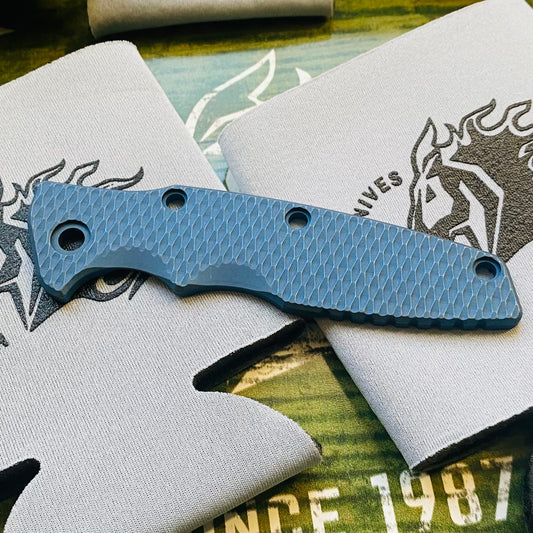 Rick Hinderer Eklipse Scale 3.5" Titanium Textured Battle Blue