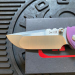 Chaves Ultramar Redencion Street Framelock 3.25" Drop Point M390, Titanium Handles, Folding Knife REVERSE COTTON CANDY THEME