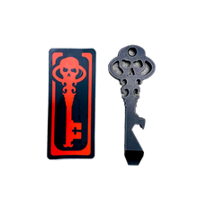 Load image into Gallery viewer, Chaves Knives Skeleton Key Tool Prybar Stonewashed D2 Black
